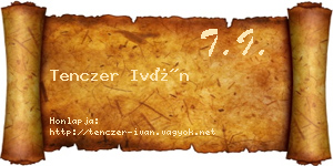 Tenczer Iván névjegykártya